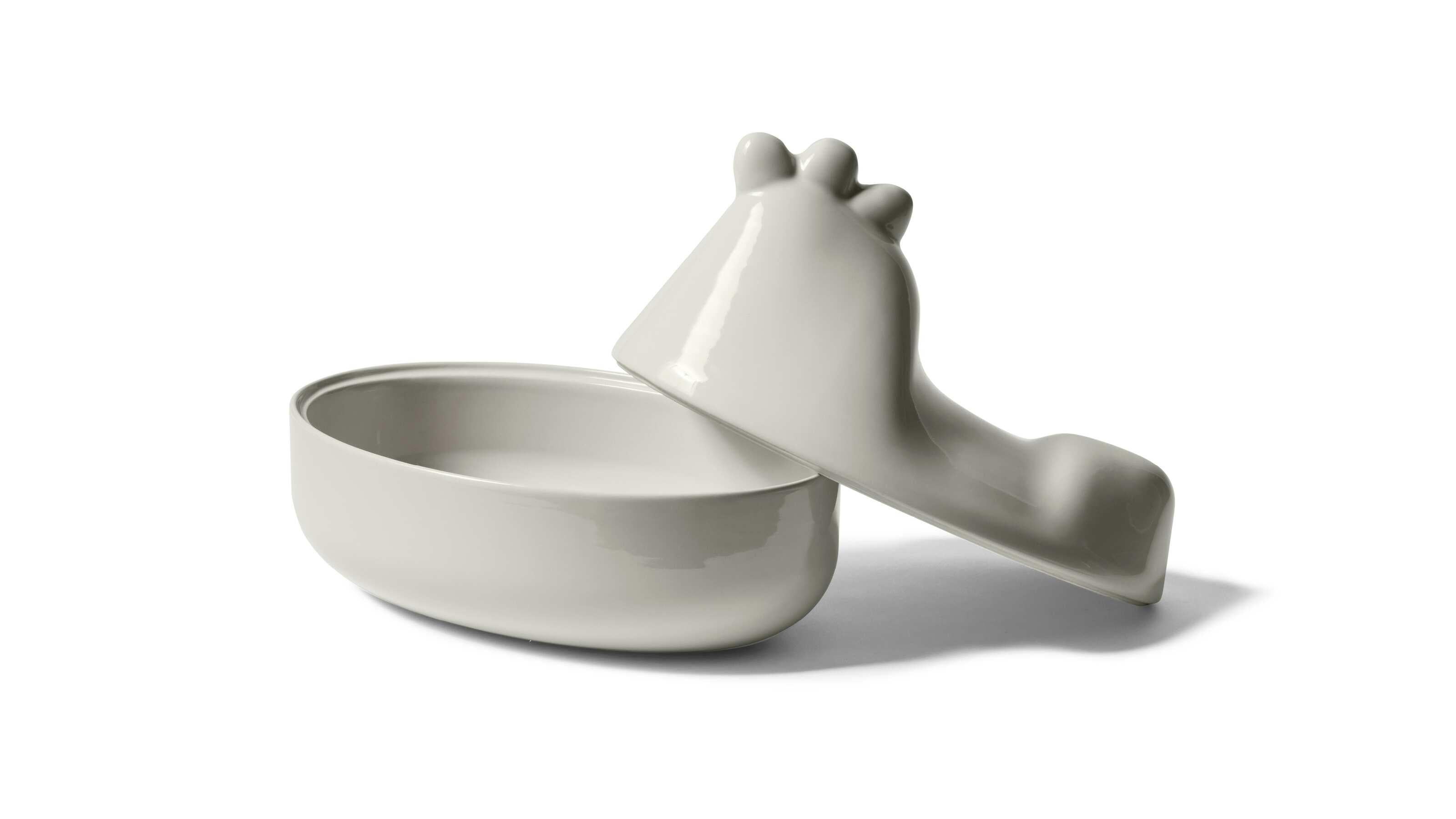 Mid-Century moderno David David Taac Chicken, pezzo da centro in ceramica in vendita
