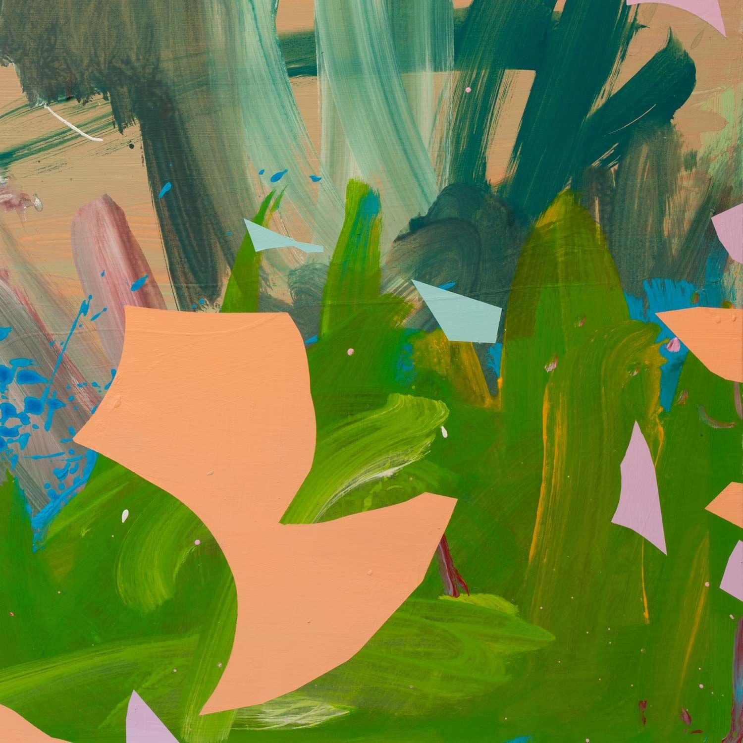 Vado a vivere al Bessolo, Pittura, Acrilico su tela - Abstract Painting Marrone di Davide Zappia