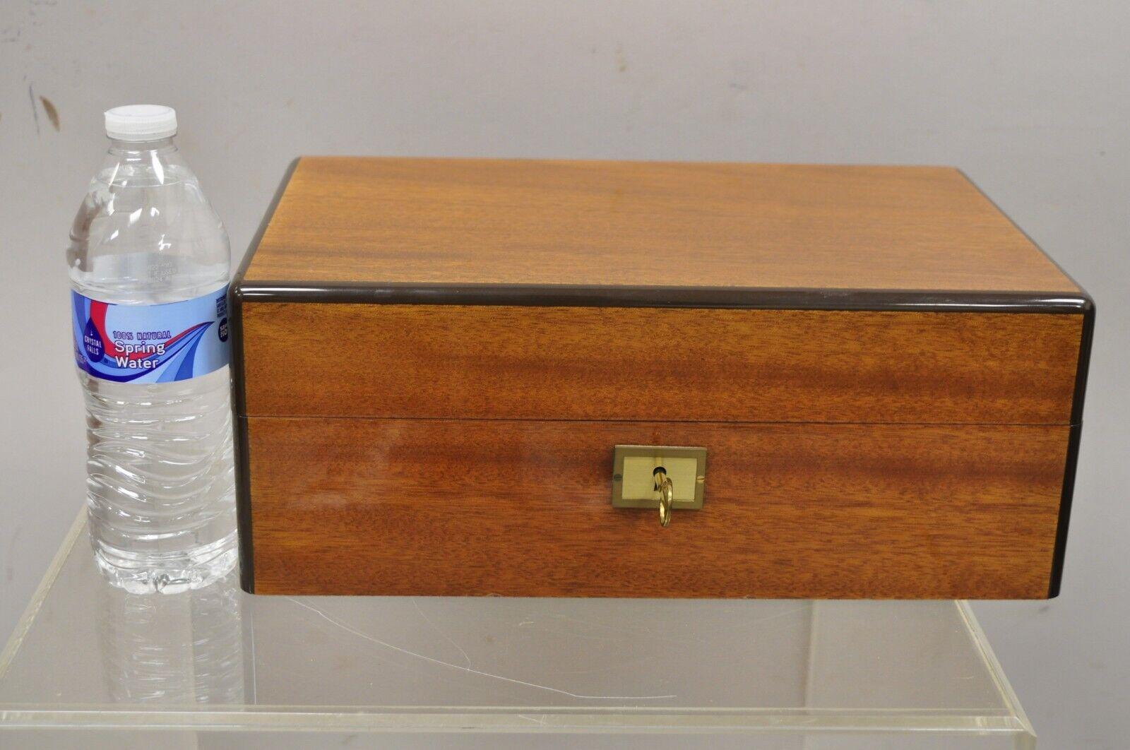 Davidoff Humidor Mahogany and Brass Case Rosewood Interior No 4. Campaign Style 6