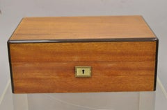 Davidoff Humidor Mahogany and Brass Case Rosewood Interior No 4. Campaign Style