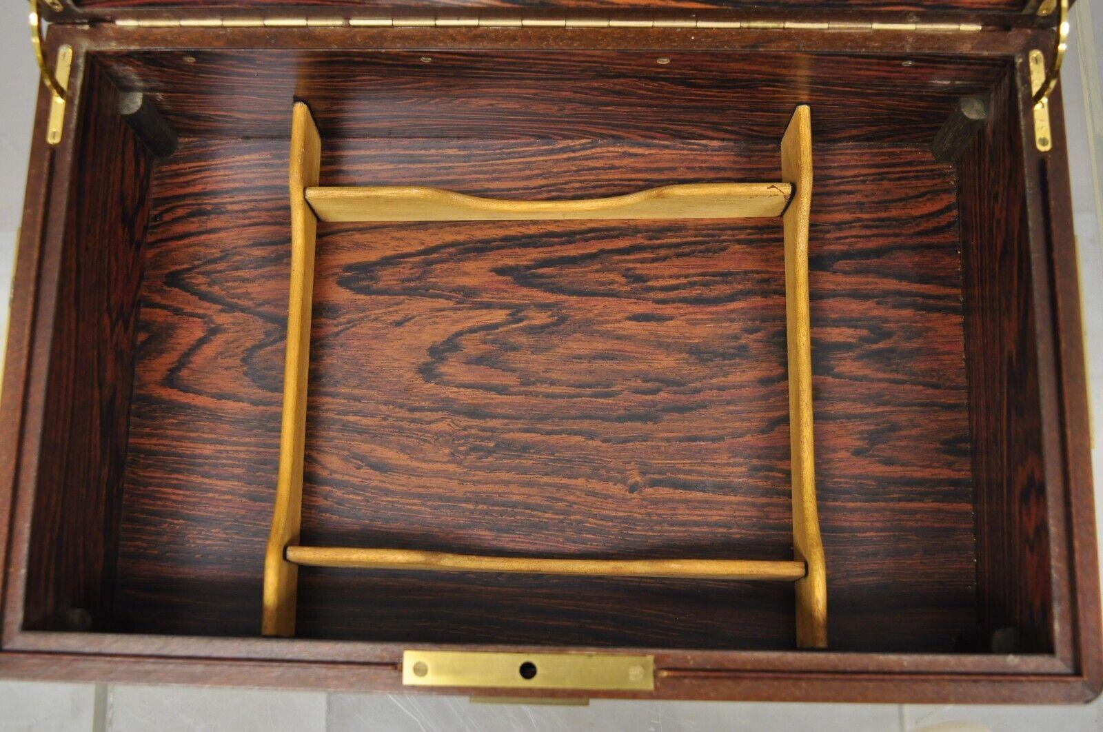 Davidoff Humidor Mahogany and Brass Case Rosewood Interior No 4. Campaign Style 1