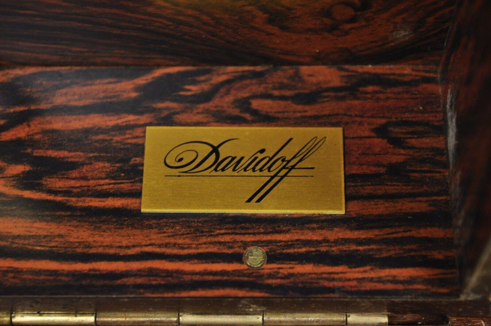 Davidoff Humidor Mahogany and Brass Case Rosewood Interior No 4. Campaign Style 5