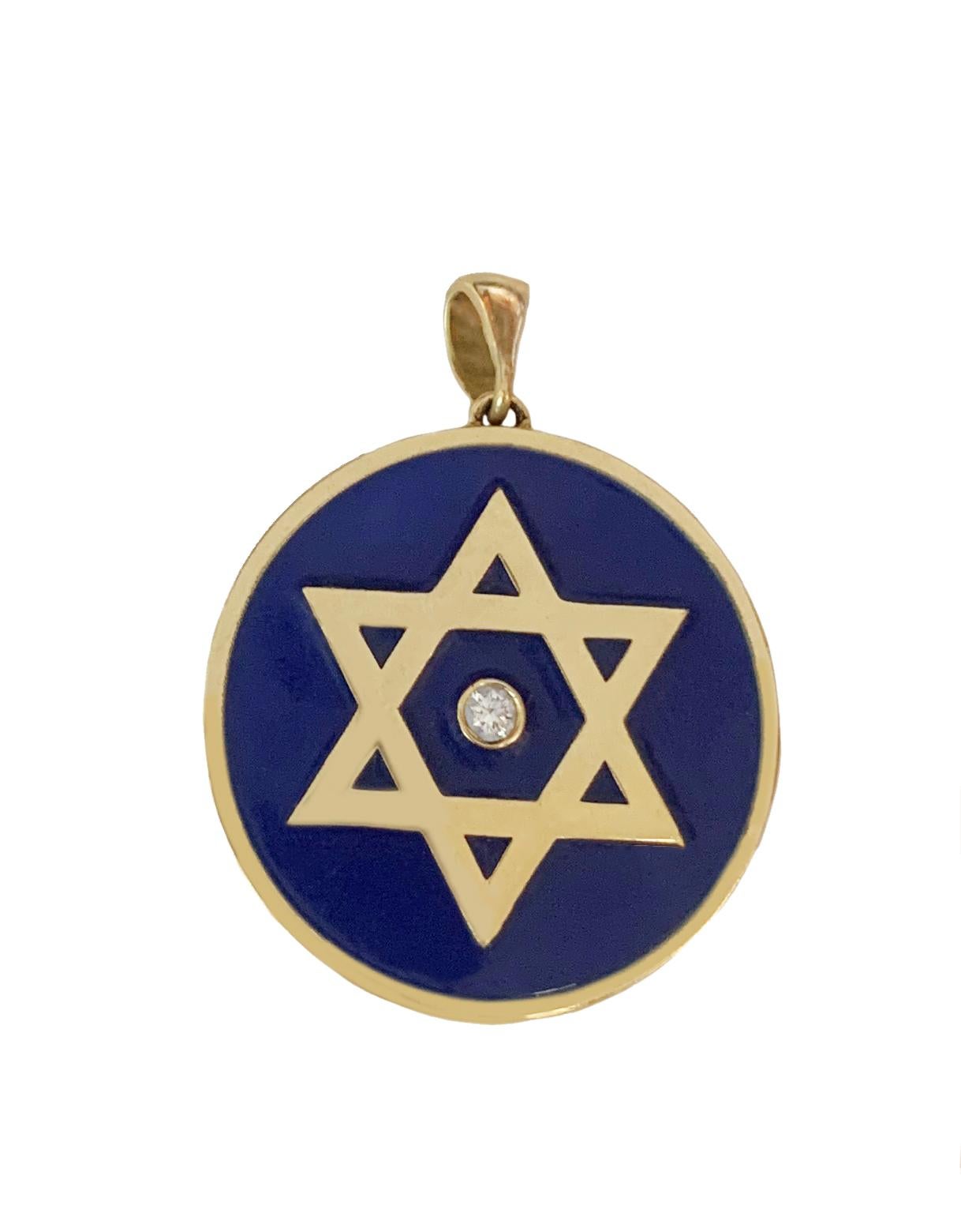 Pendentif Torah réversible David's Star en vente 1