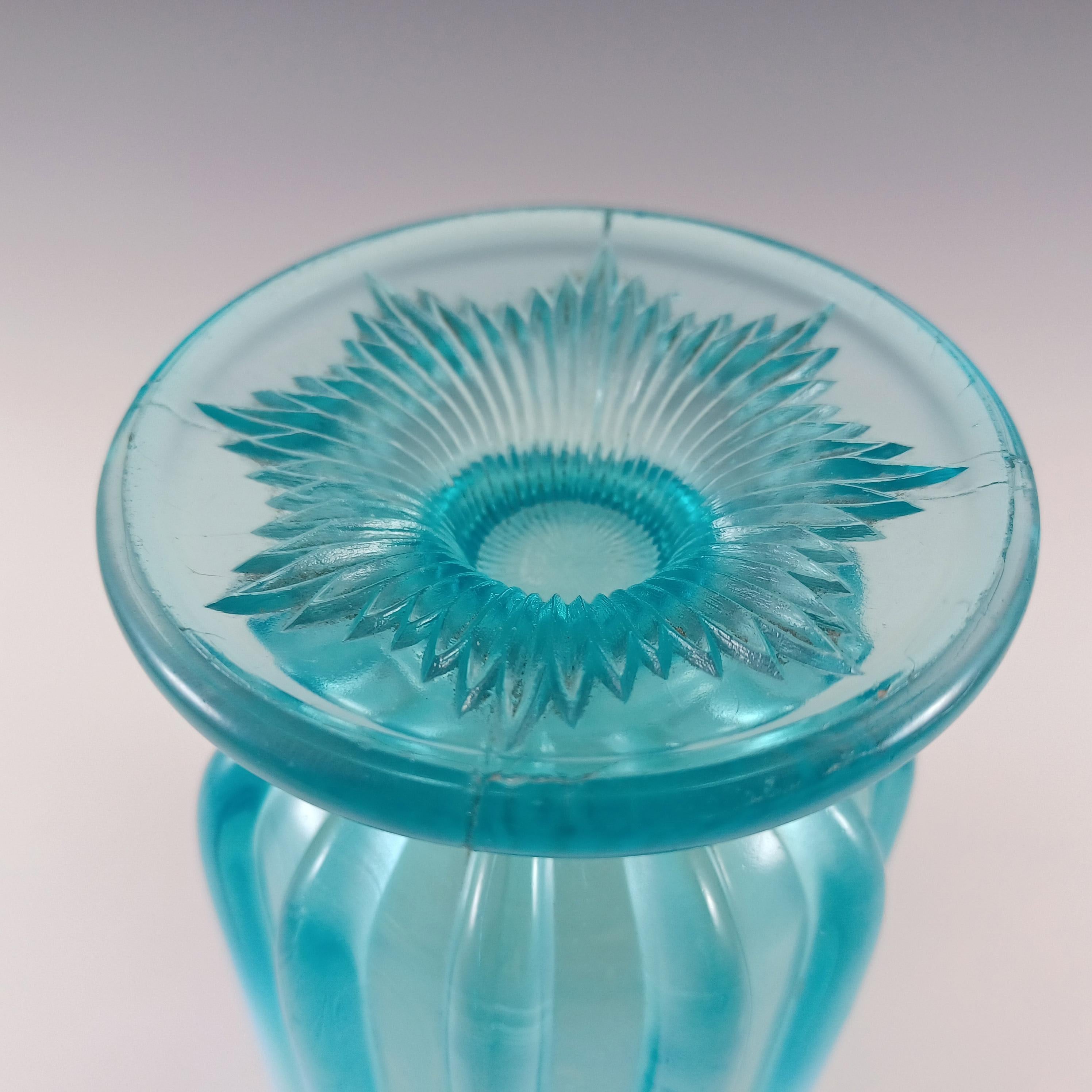 Vetro Vaso Davidson Blue Pearline in vetro vittoriano 
