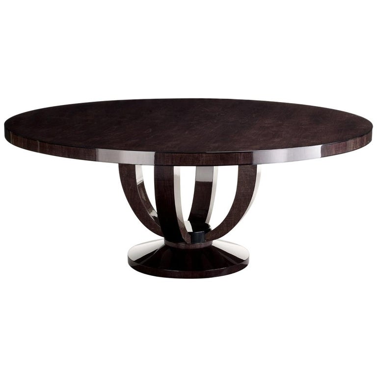 Davidson's Circular "Cranston" Dining Table in Sycamore Black Wood For Sale  at 1stDibs | david blackwoodfor sale, davidson dining table