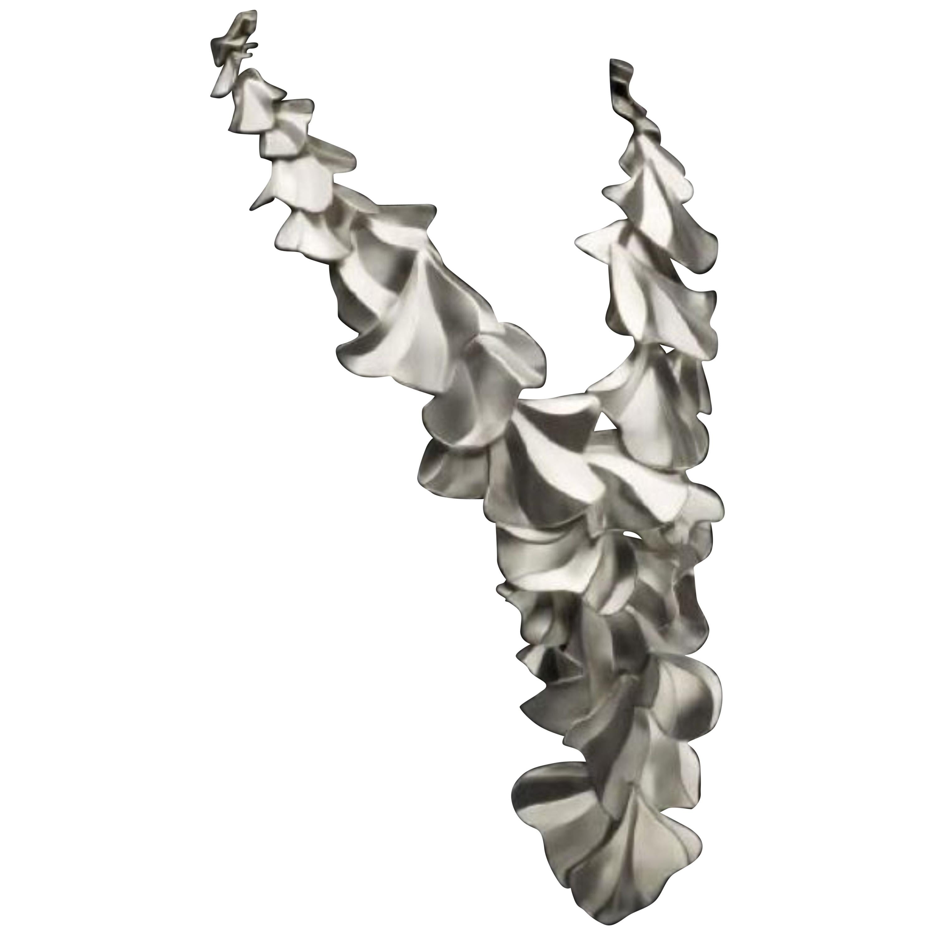 Davina Romansky Sterling Silver Cascading Necklace For Sale