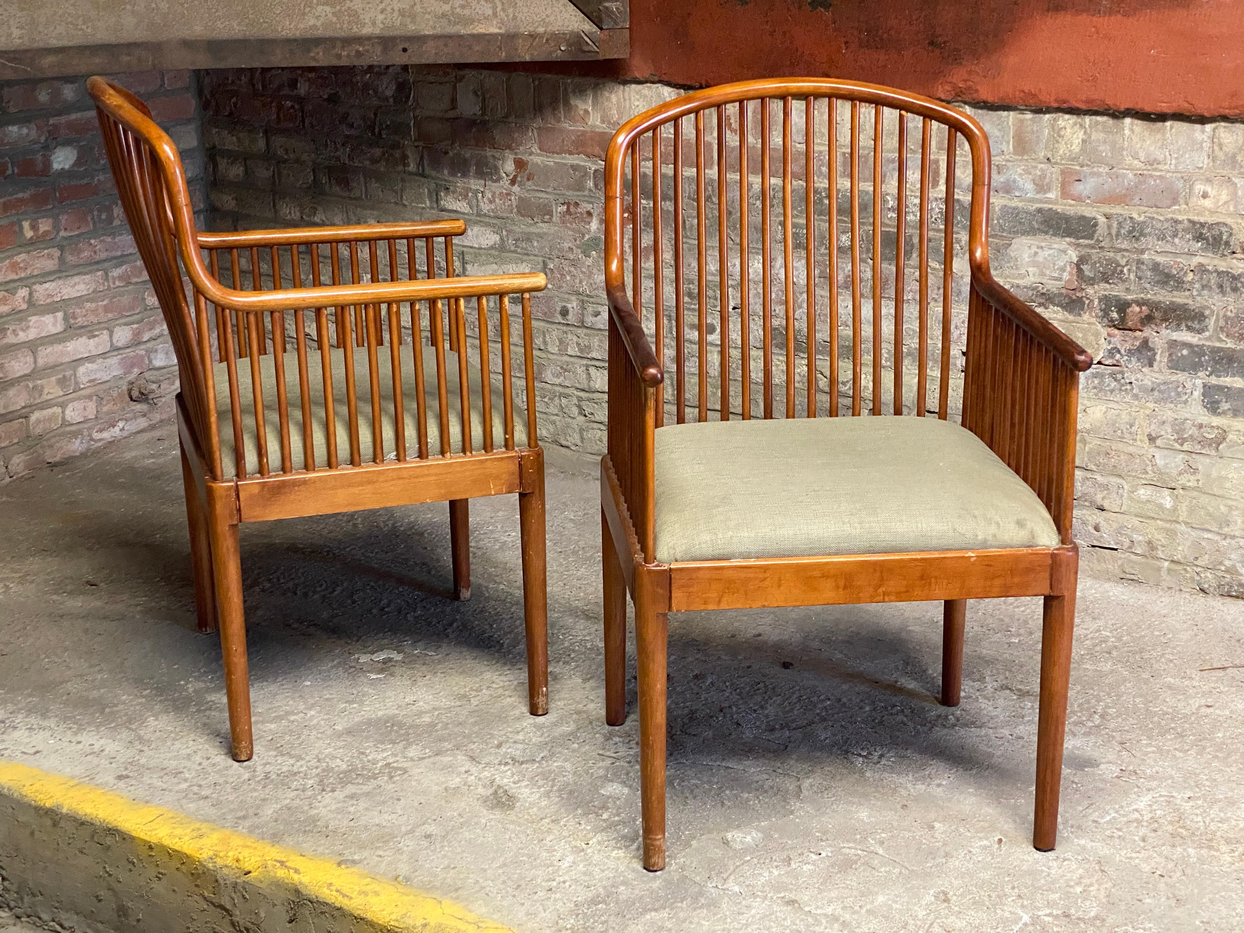 American Davis Allen for Knoll 1983 Exeter Chairs, a Pair