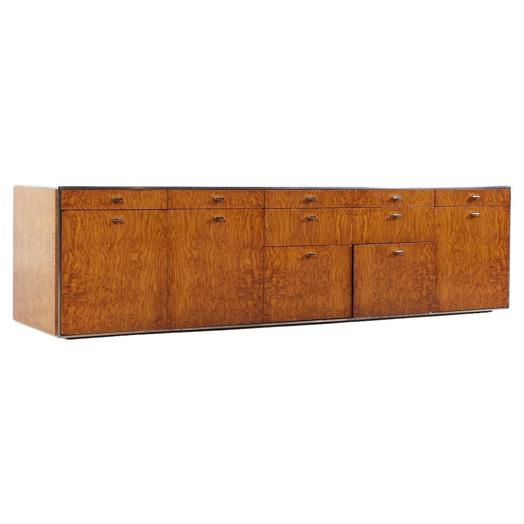 Davis Allen Mid Century Burlwood and Chrome Credenza