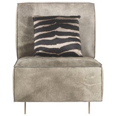 Fauteuil Davis du 21e siècle en cuir par Roberto Cavalli Home Interiors