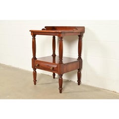 Davis Cabinet Co. American Colonial Solid Cherry Wood Nightstand, Circa 1960s