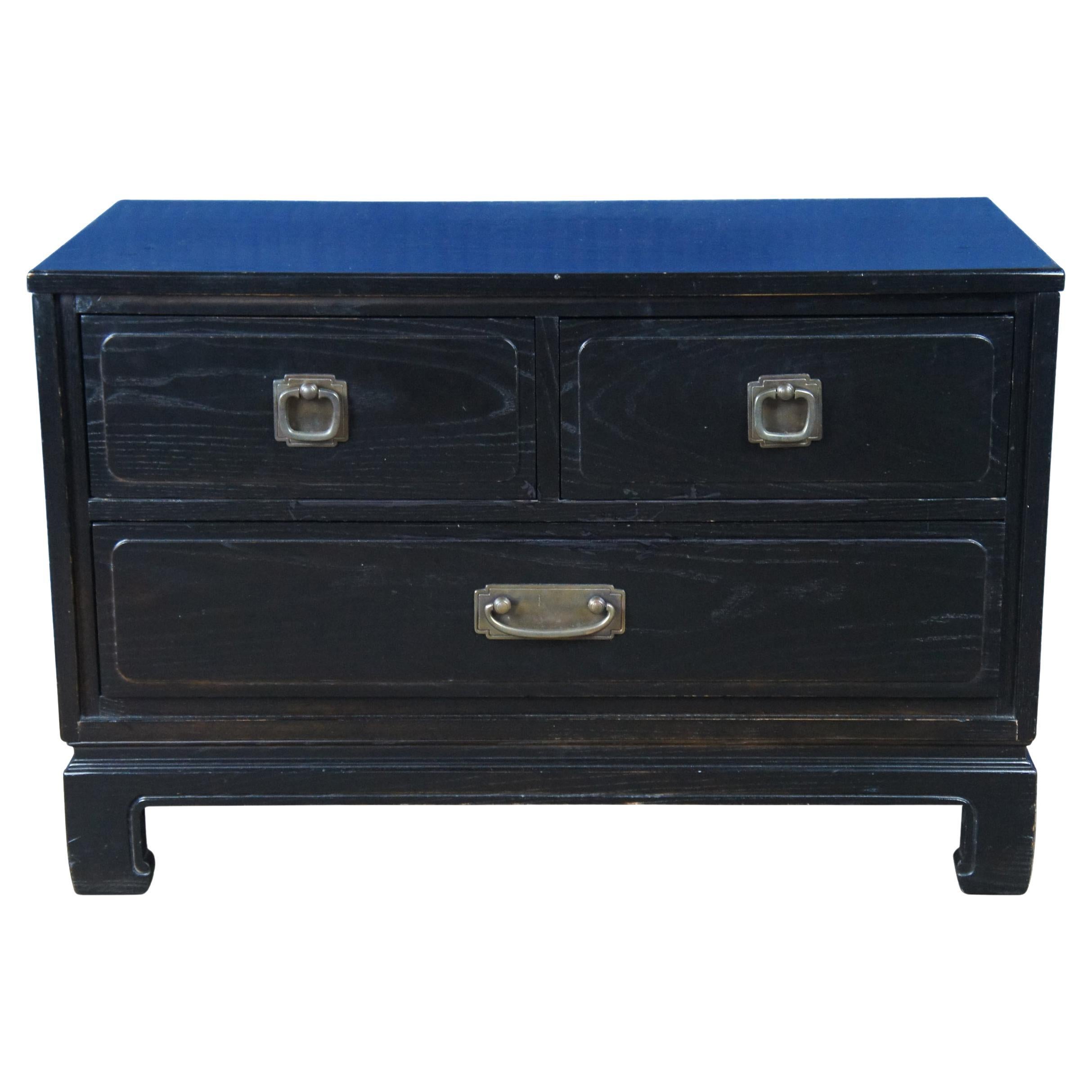 Davis Cabinet Co Cerused Oak Chinoiserie Chest Dresser Nightstand Console Stand