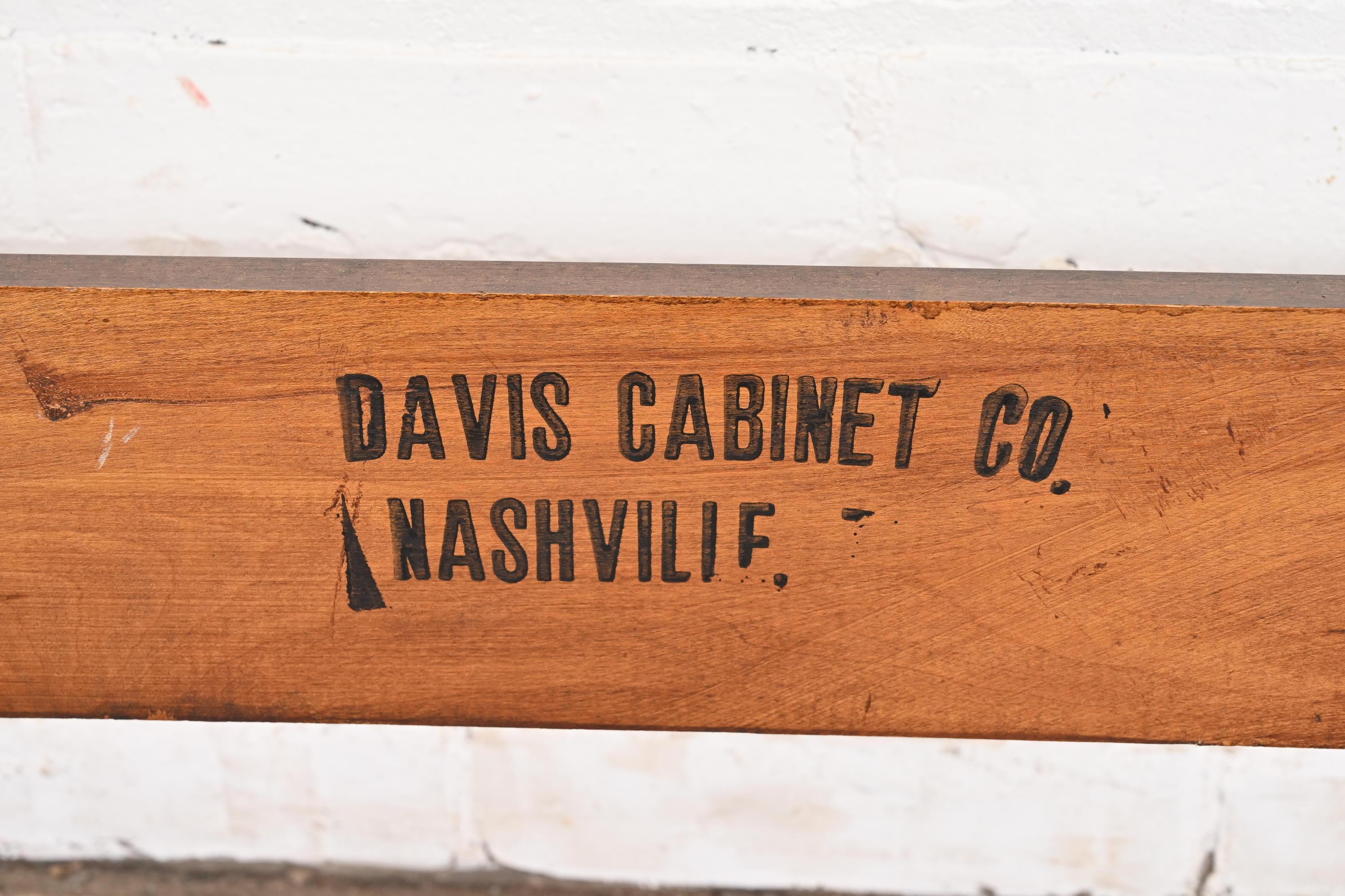 Davis Cabinet Co. French Provincial Louis XV Cherry and Cane King Size Headboard 4