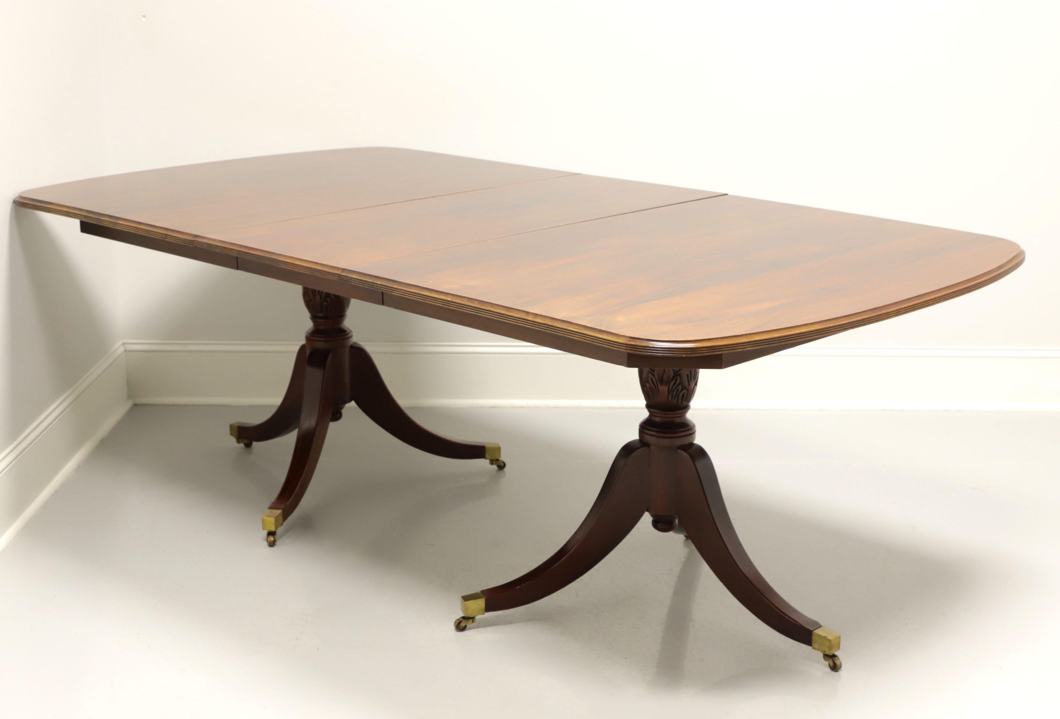 Georgian DAVIS CABINET CO Mahogany Traditional Double Pedestal Dining Table