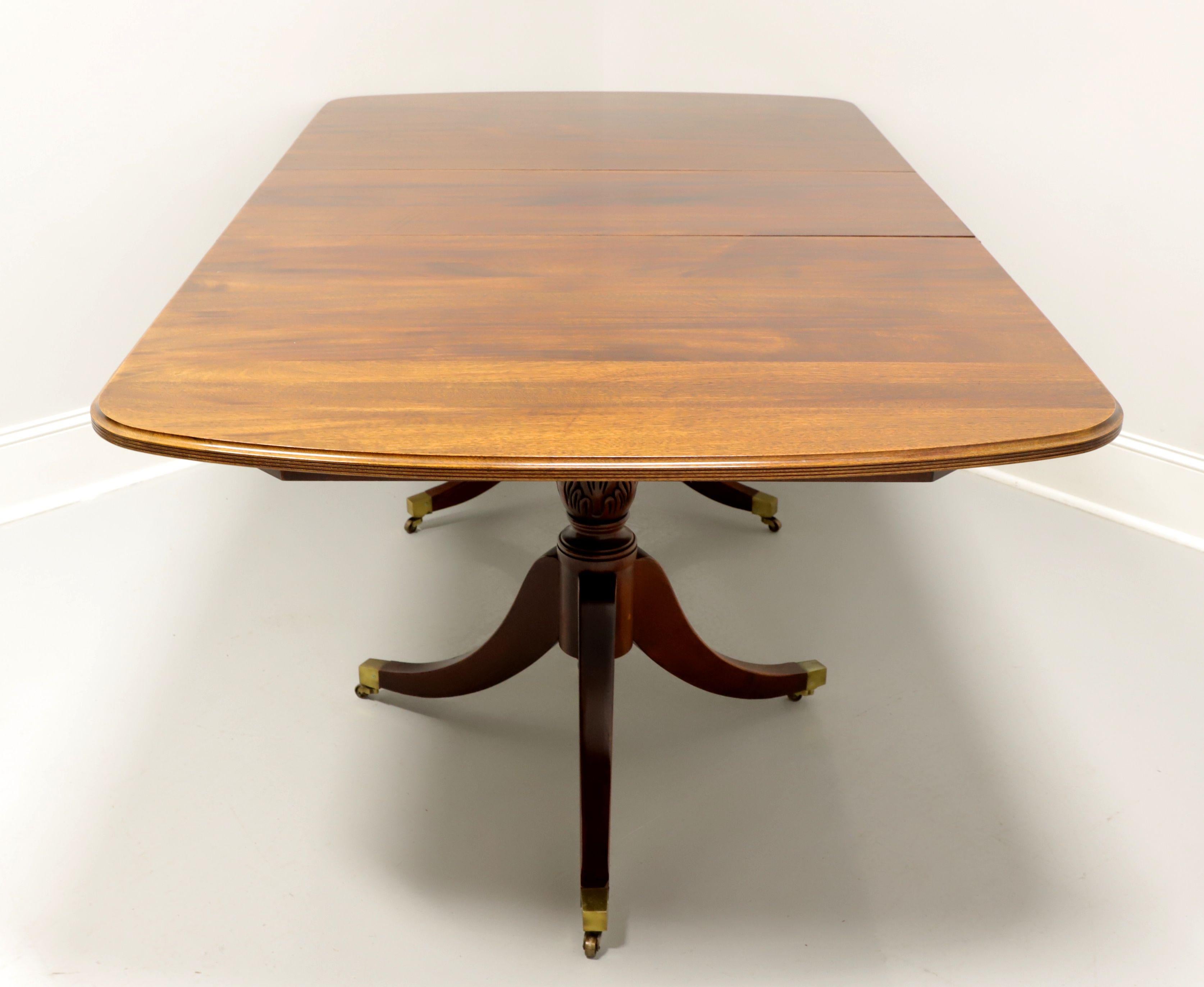 American DAVIS CABINET CO Mahogany Traditional Double Pedestal Dining Table