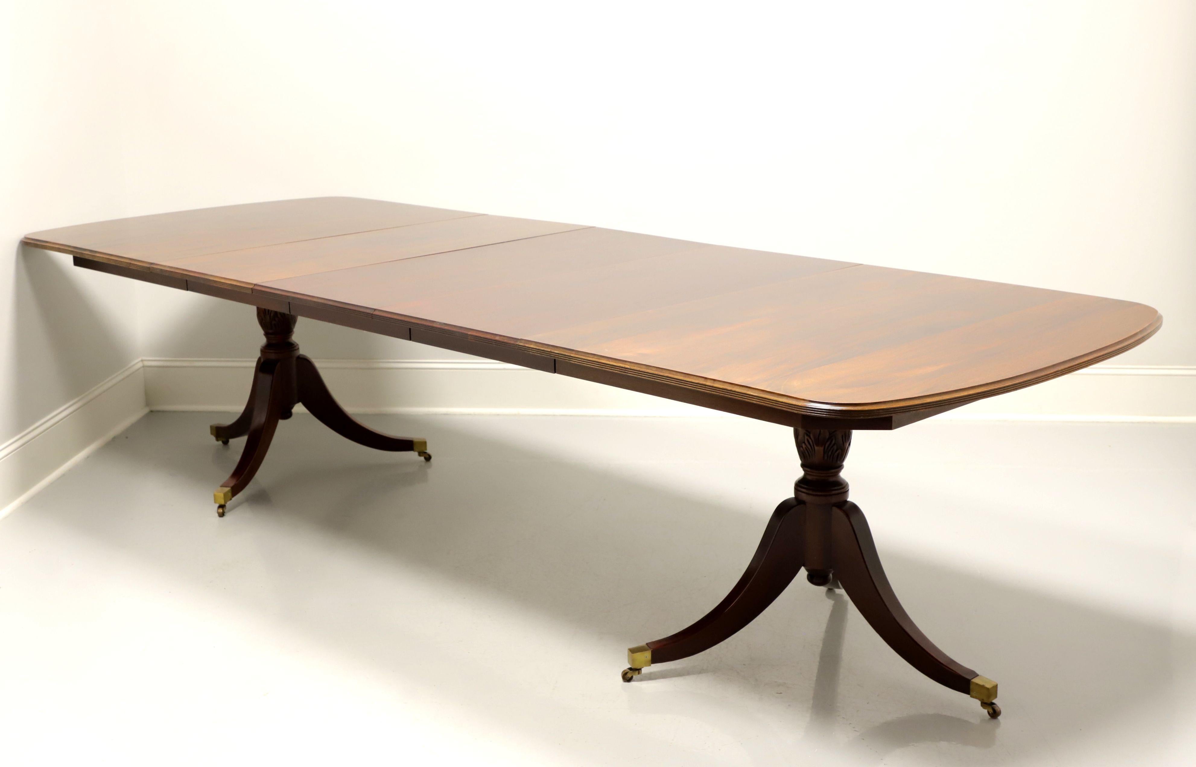 Metal DAVIS CABINET CO Mahogany Traditional Double Pedestal Dining Table