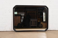 Davis Cabinet Co. Mid-Century Chinoiserie Ebonized Ash Framed Wall Mirror