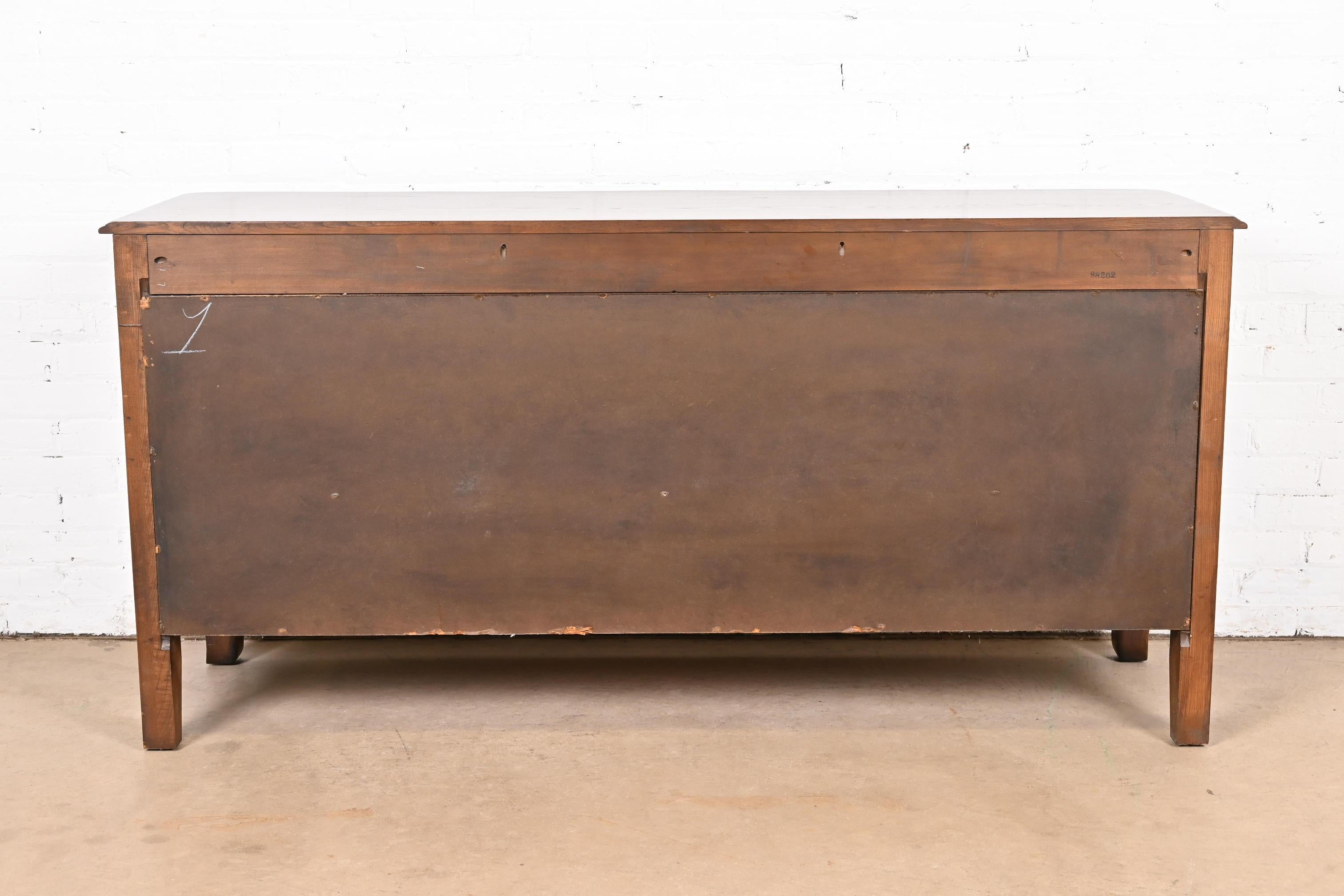 Davis Cabinet Company French Provincial Louis XV Carved Oak Dresser For Sale 5