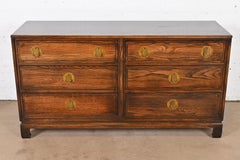 Davis Cabinet Company Mid-Century Hollywood Regency Chinoiserie Oak Dresser
