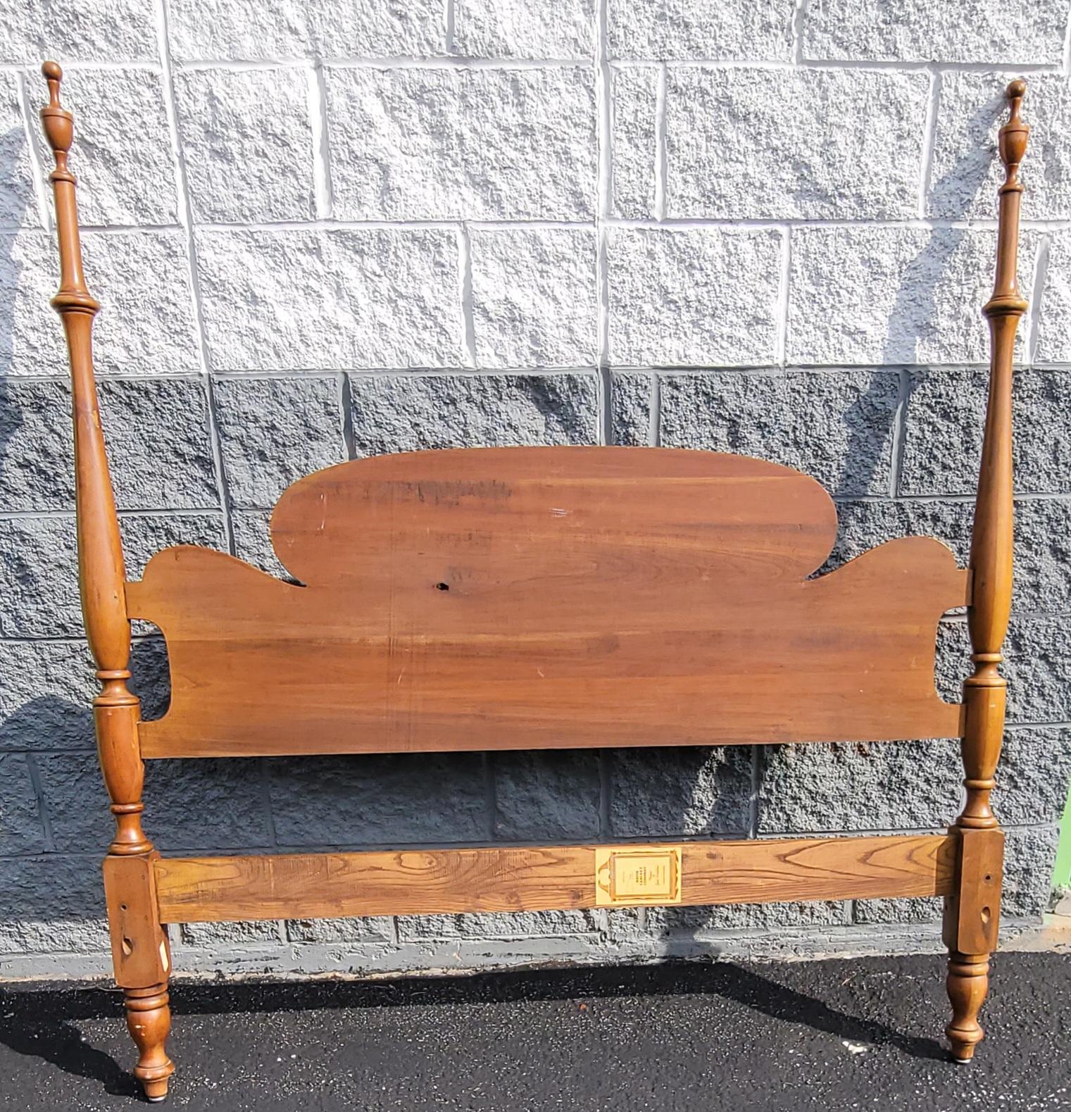 American Davis Cabinet Mid-Century Burnished Cherry Semi Poster Full Size Headboard For Sale