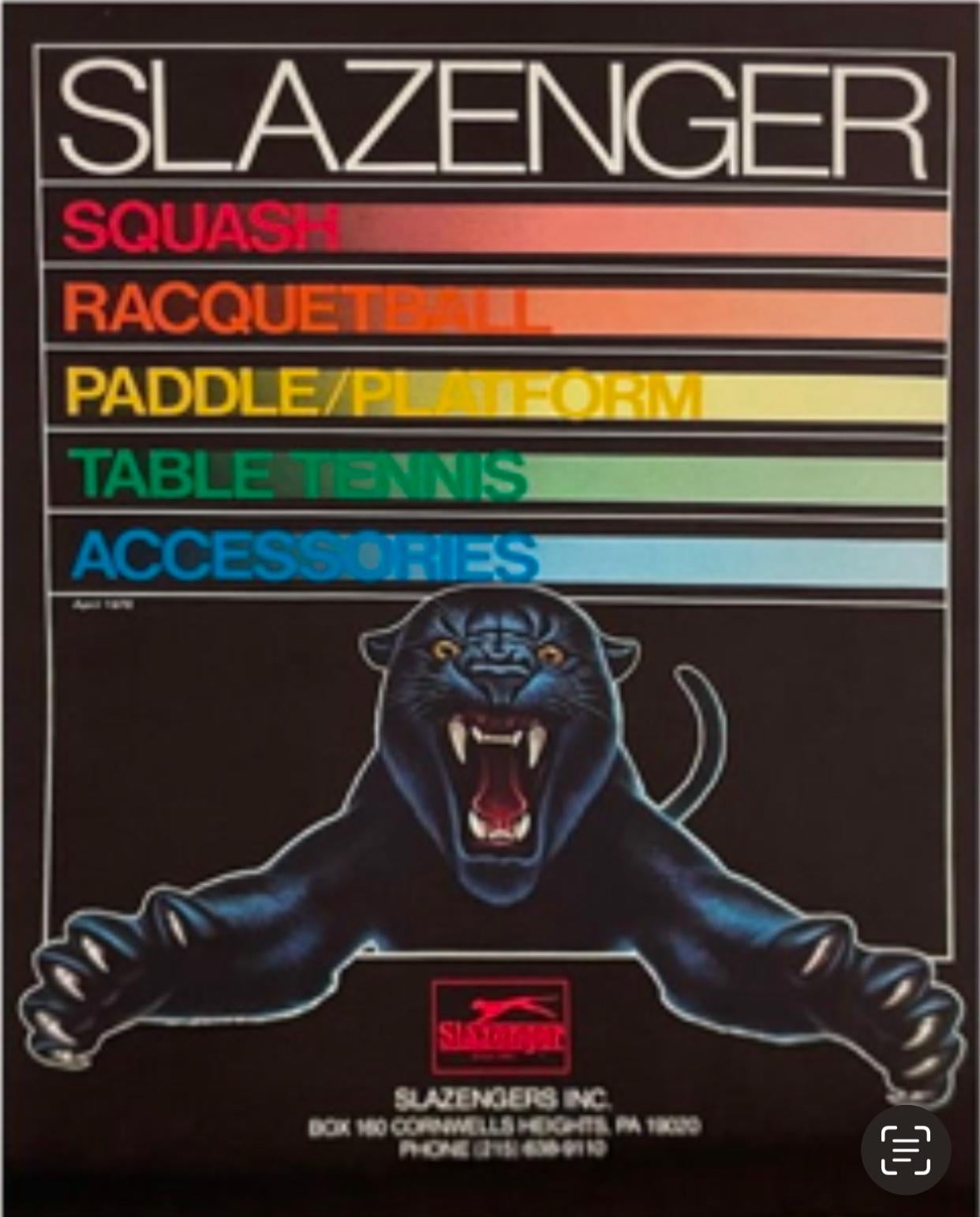 Davis Meltzer ( 1930-2017) Gouache auf Karton Pantherillustrationen für Slazenger im Angebot 3