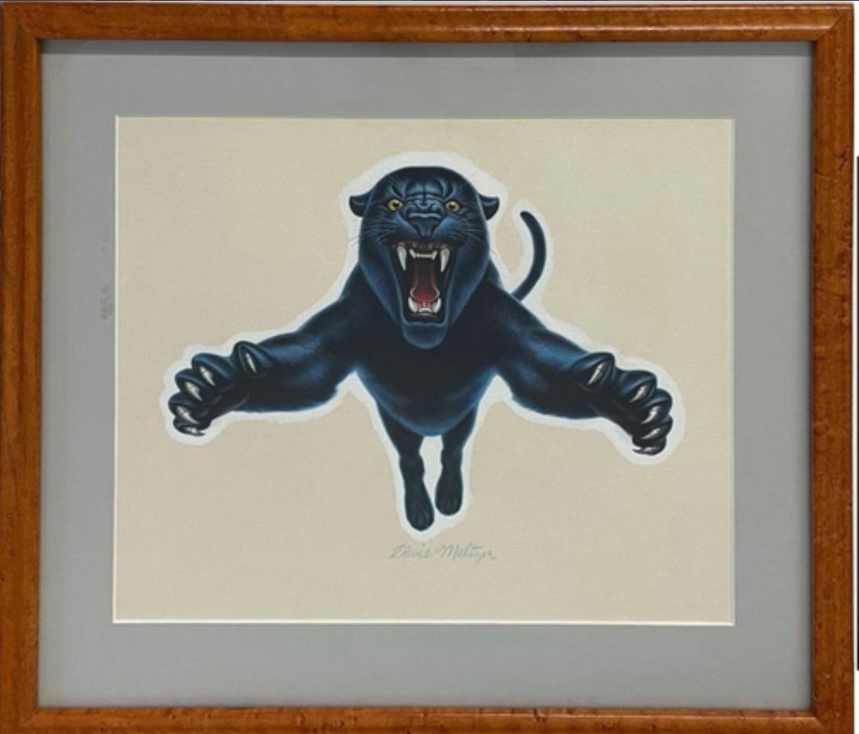 Zwei Davis Meltzer (Pennsylvania Illustrator/Künstler, 1930-2017) Illustrationszeichnungen, Gouache auf Karton, im Auftrag von Slazengers Inc. für das Cover ihres Katalogs, gerahmte Version ist unten in der Mitte signiert Davis Meltzer, ungerahmte