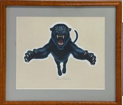 Davis Meltzer ( 1930-2017) Gouache on Board Panther Illustrations for Slazenger