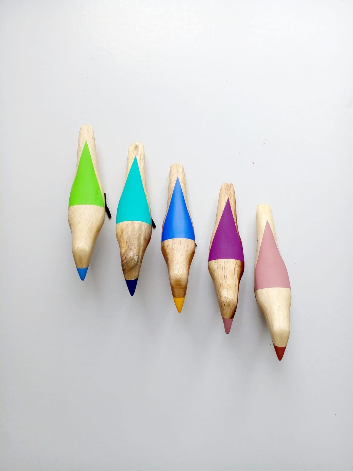Davit Nava Abstract Sculpture - Birdies Collection, Contemporary Art, Sustainable Art, Reclaimed Wood  