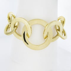 Davite & Delucchi, bracelet à maillons en or jaune 18 carats à cercles ouverts gradués