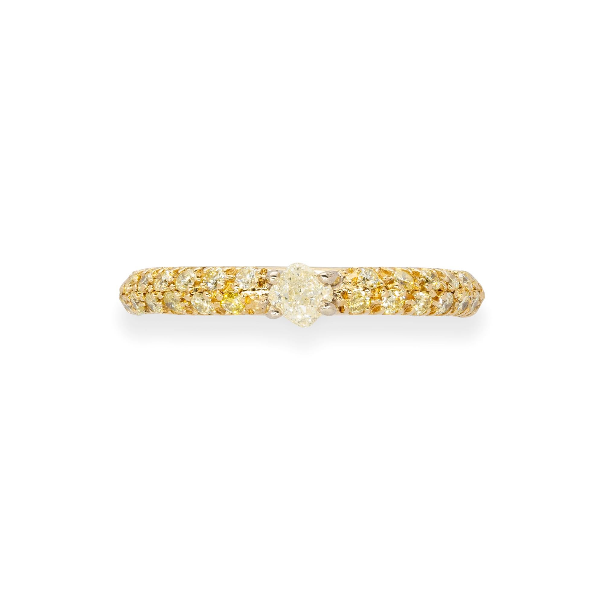 1.03 Carats of Fancy Natural Diamonds d'Avossa Sunshine Collection Ring For Sale 1