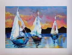 Sailboats at Sunset