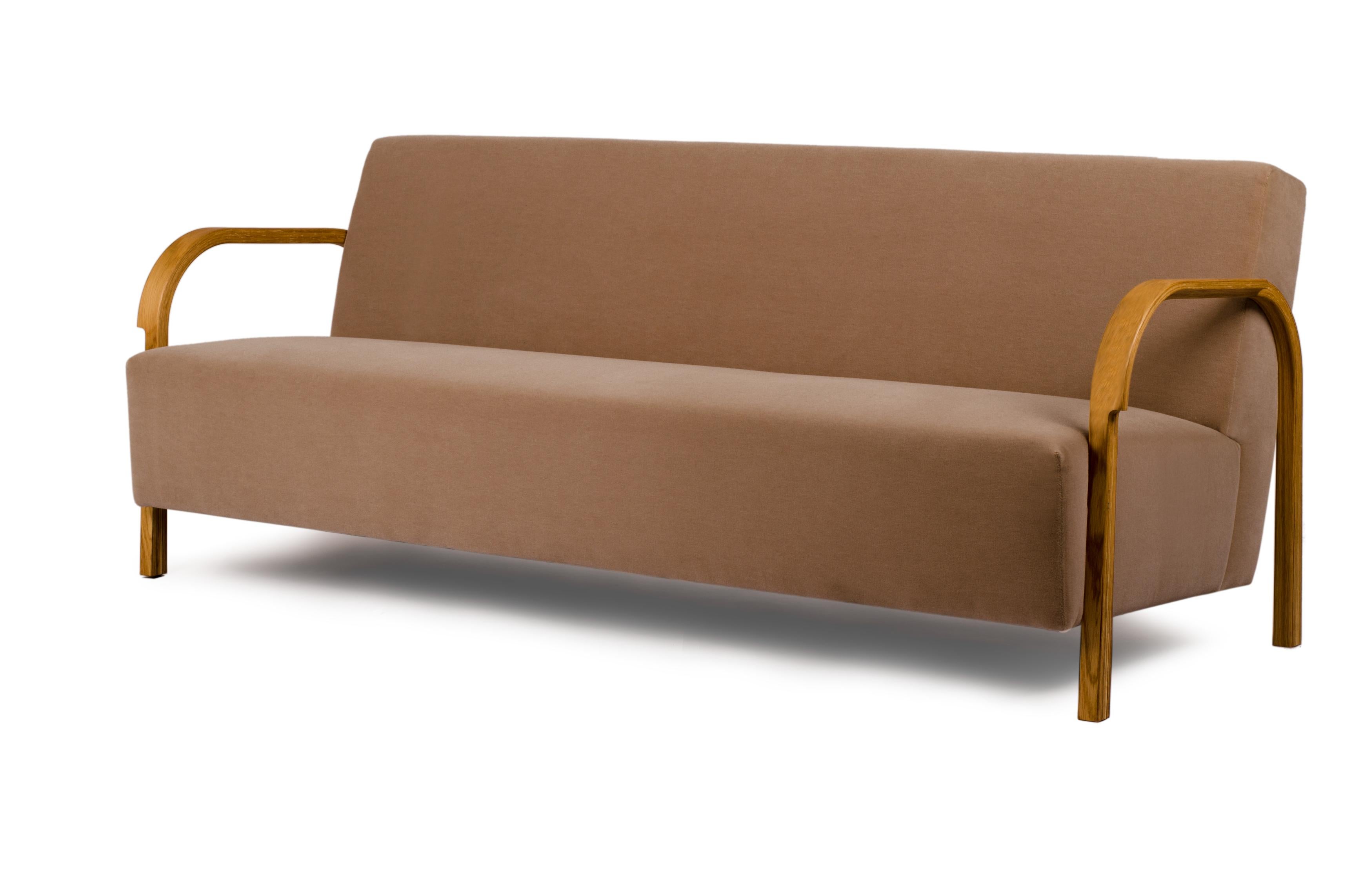 Post-Modern DAW/Mohair & Mcnutt ARCH 3 Seater Sofa by Mazo Design For Sale