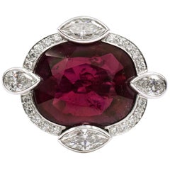 David Webb Rubelite and Diamond Ring