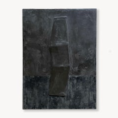 „Behind Me“: Gips und Pigmente auf Holztafel, 2010er Jahre, Neu, 48 x 35