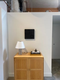 Black Flower Bifold Study: Abstract Geometric, Mixed-Media Artwork