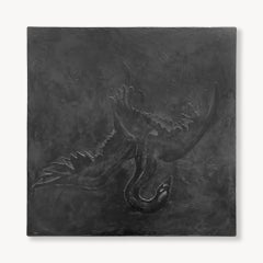 Cigne Noire: Plaster on Wood Panel, 2010s, New, 48x48