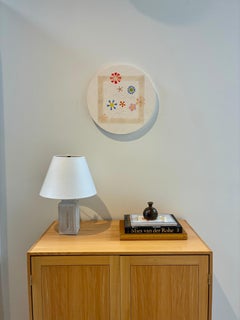 Flower Study I: Plaster, Pigment, and Wax on Custom Panel, 2010s, New, 18"