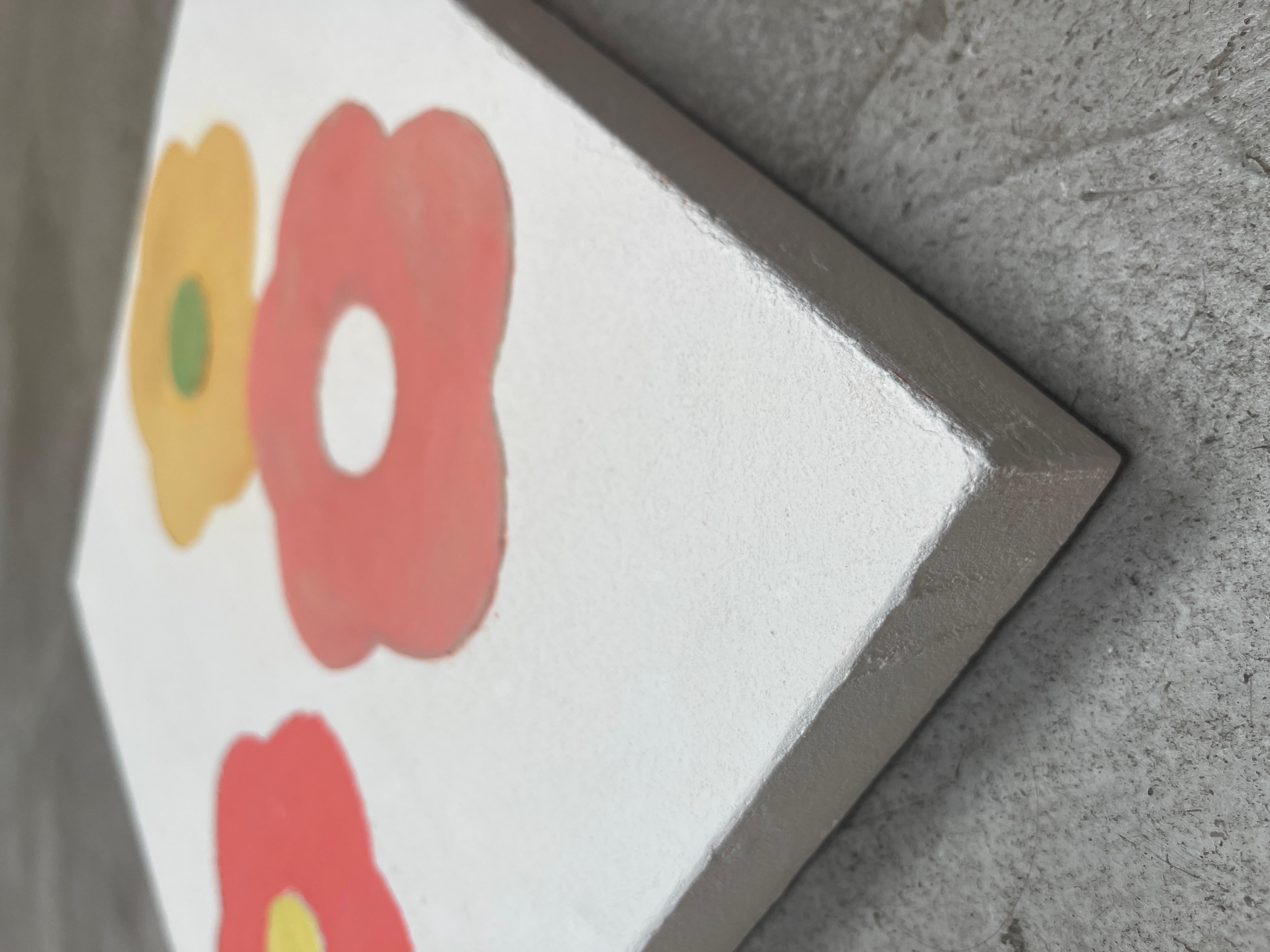 Flowers Color Study - Minimalist Mixed Media Art by Dawn Bassett