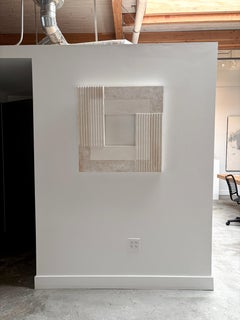 Obra: Tadelakt marroquí sobre panel de abedul báltico hecho a medida, década de 2010, nuevo, 32x32