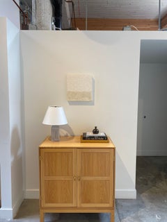 White Quilt Dipped: Abstract Geometric, Moroccan Tadelakt Plaster, Wax Relief