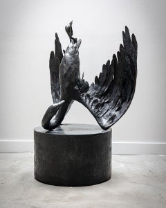 FIN (Swan): Figurative Sculpture, Bronze, 2010s, New