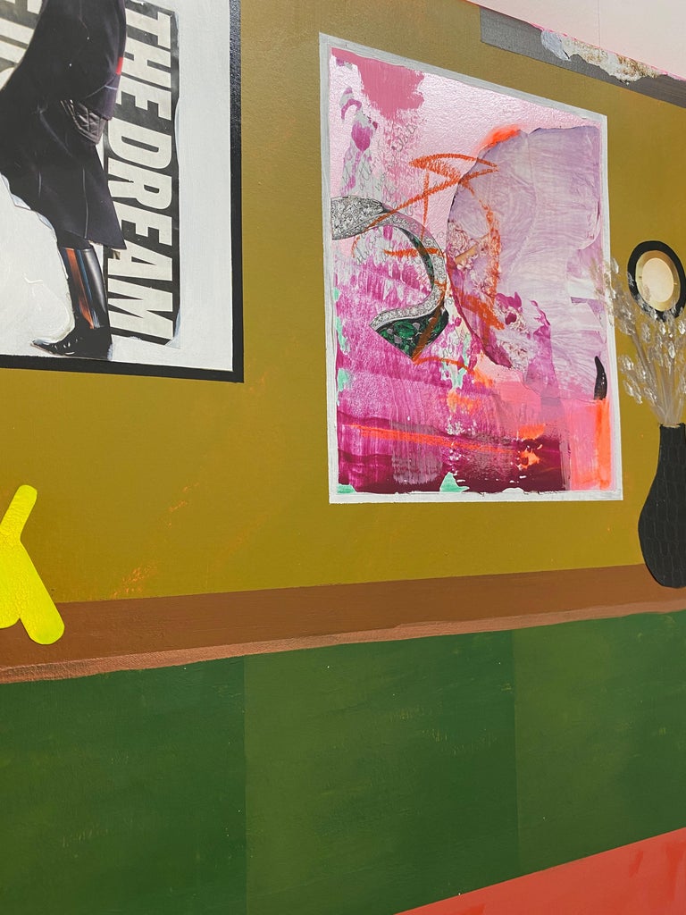 Dawn Beckles Bite Me Acrylic and Collage on Canvas For Sale at 1stDibs