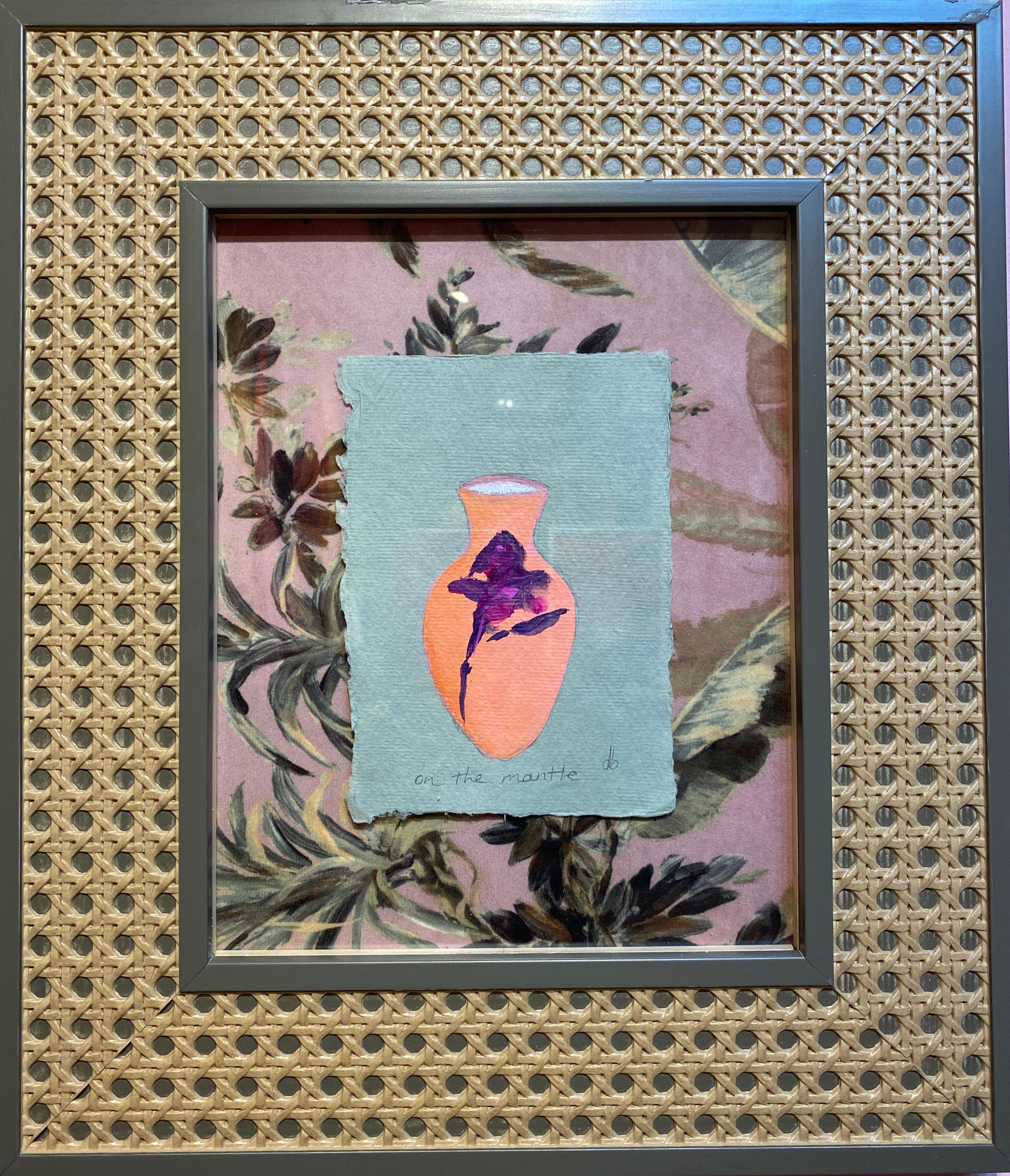 On The Mantle 4 (Rosa) – Mixed Media Art von Dawn Beckles