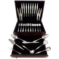 Dawn Mist by Wallace Sterling Silver Flatware Set Eight Service 48 Pieces