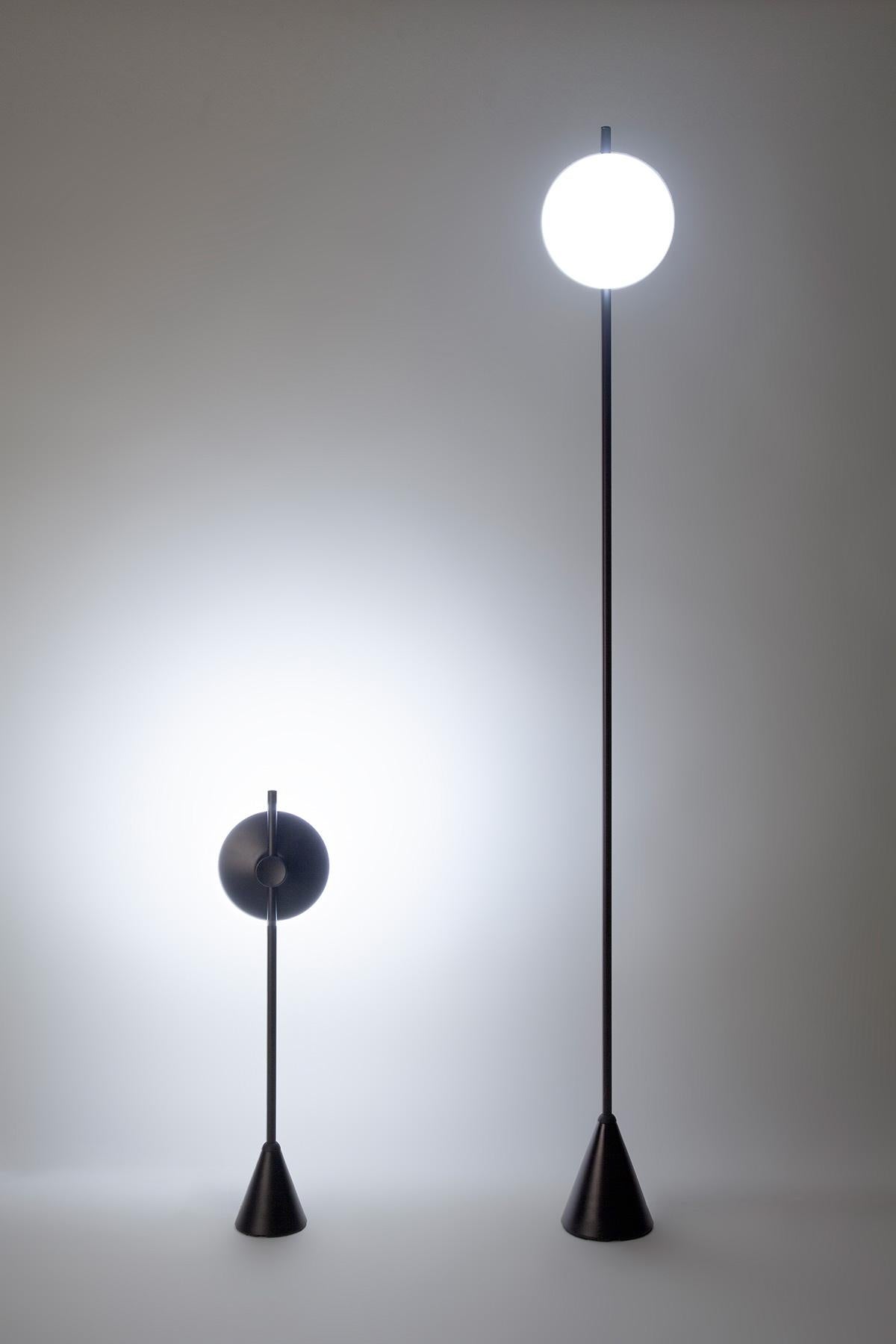 Contemporary Dawn to Dusk Floor Lamp, Haberdashery