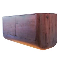 Dawn Wall Cabinet, Hand-Sculpted Oak Wood Designer Storage, Made in NL