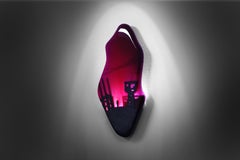 Lampada scultorea in vetro acrilico di Eduard Locota