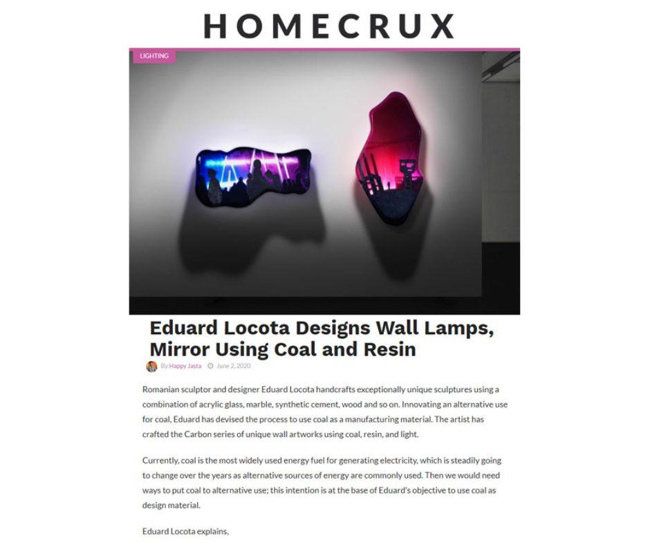 Modern Dawn Wall Lamp / Sconce / Sculpture by Eduard Locota, Acrylic Glass For Sale