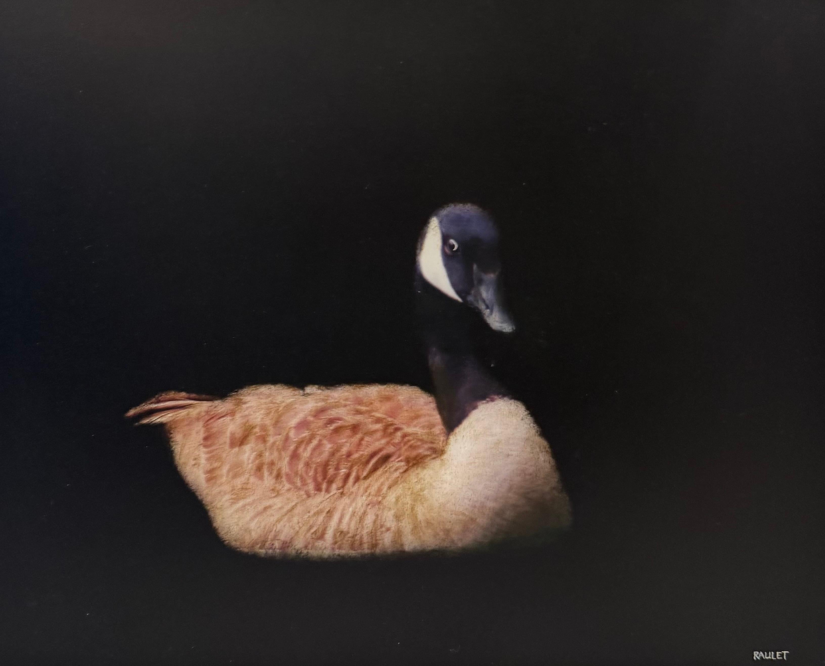 Bottoms Up, Buttercup by Dawne Raulet Contemporary Mixed Media, Oca, Black