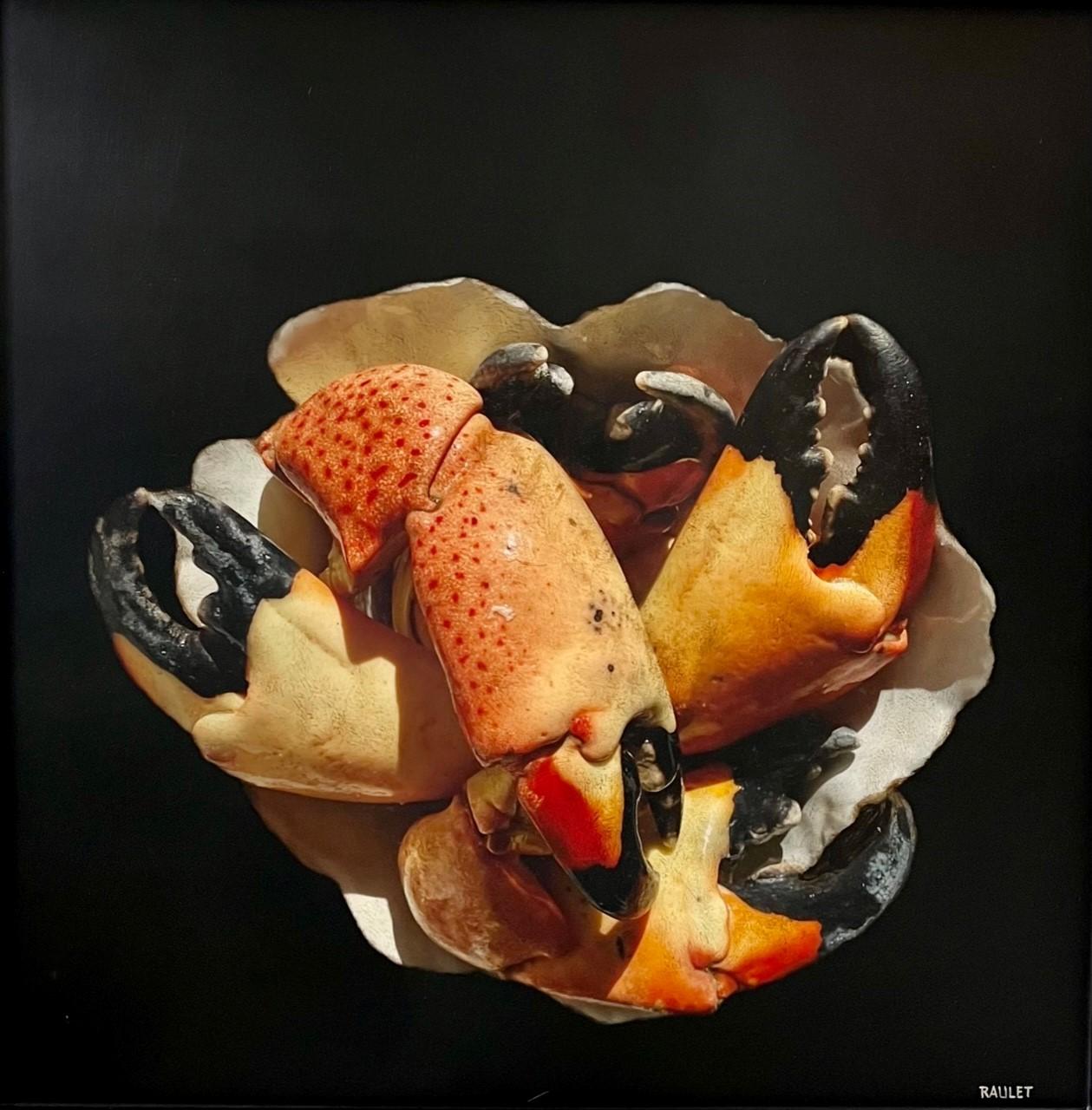 Claws by Dawne Raulet Petite Contemporary Mixed Media Crab Artwork
