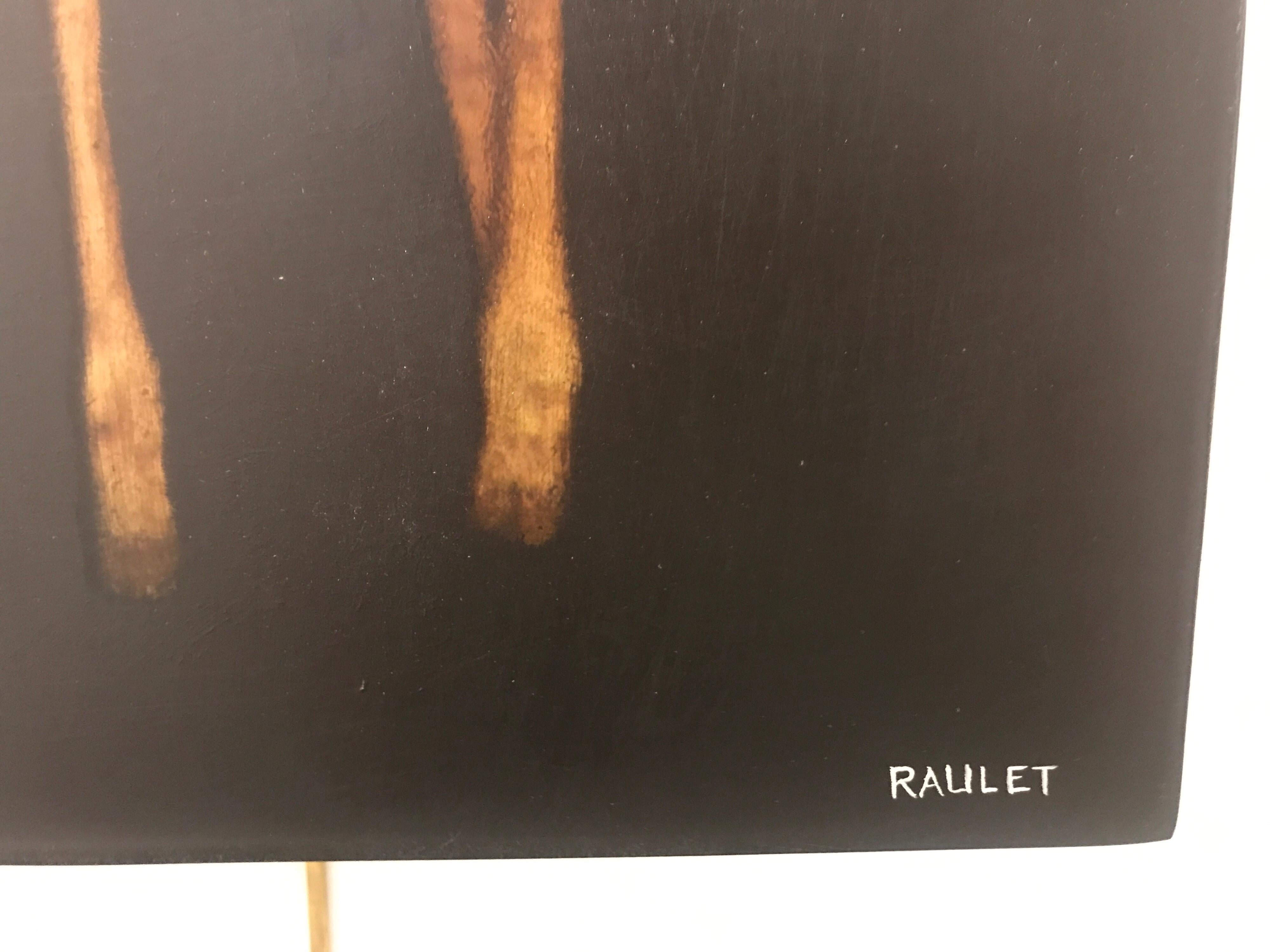 Giraffe by Dawne Raulet 2019 Vertical Animal Contemporary Board Painting 1